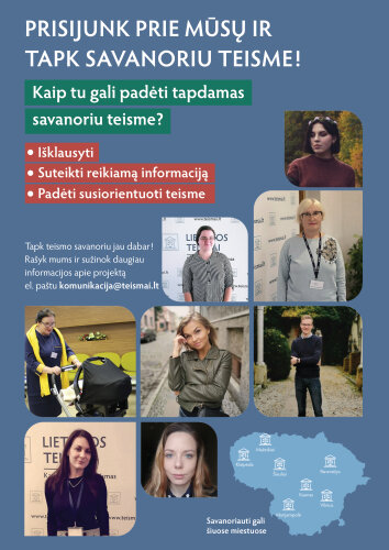 Tapk savanoriu Telšių apylinkės teisme